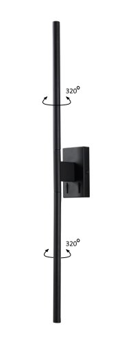 Бра с выключателем LARGO AP12W BLACK Crystal Lux чёрный на 2 лампы, основание чёрное в стиле минимализм хай-тек 
