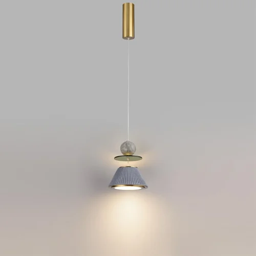 Светильник подвесной ЛЕД Джаз (Jazz) 5475/10LG Odeon Light голубой на 1 лампу, основание латунь в стиле классический современный фото 4 Светильник подвесной ЛЕД Джаз (Jazz) 5475/10LG Odeon Light голубой на 1 лампу, основание латунь в стиле классический современный фото 4