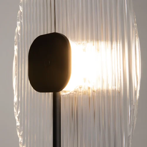 Торшер LED Eclipse MOD152FL-L1BK Maytoni прозрачный на 1 лампу, основание чёрное в стиле арт-деко фото 3