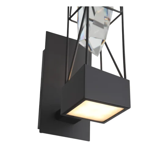 Бра LED Progetto SL815.301.01 ST-Luce прозрачный на 1 лампа, основание чёрное серое в стиле современный  фото 4