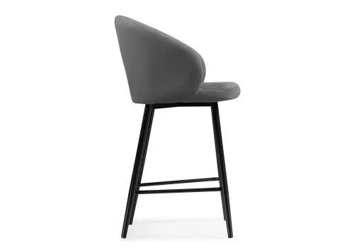Полубарный стул Бэнбу velutto 32 / черный 499987 Woodville, серый/велюр, ножки/металл/чёрный, размеры - ****550*560 фото 3