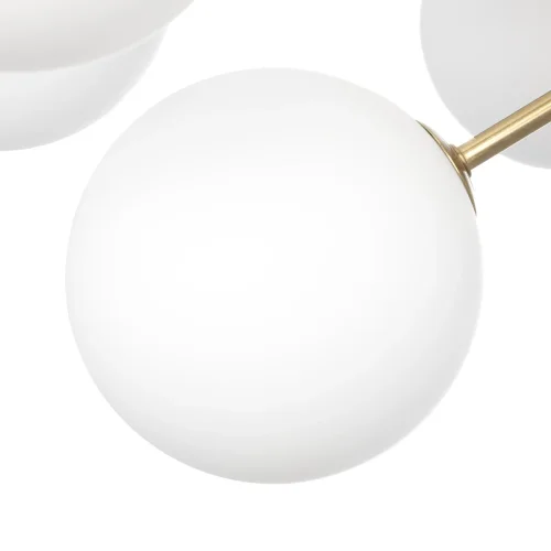 Люстра на штанге Tonga CL212183 Citilux белая на 12 ламп, основание бронзовое в стиле современный молекула шар фото 7