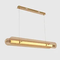 Светильник подвесной LED AMARILLO SP70W LED BRASS Crystal Lux янтарный на 1 лампу, основание латунь в стиле современный 