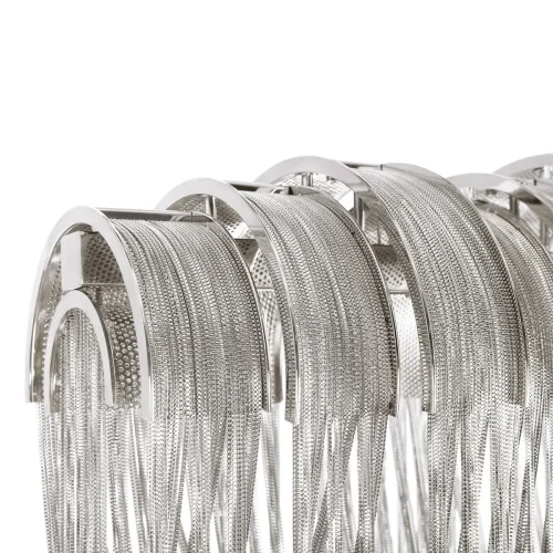 Люстра подвесная Volver 10404/720L SN LOFT IT никель на 5 ламп, основание никель в стиле арт-деко цепочки фото 9