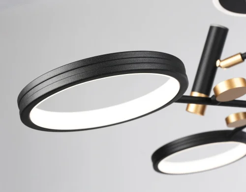 Светильник потолочный LED с пультом FL51647 Ambrella light чёрный 1 лампа, основание чёрное в стиле современный хай-тек с пультом фото 7