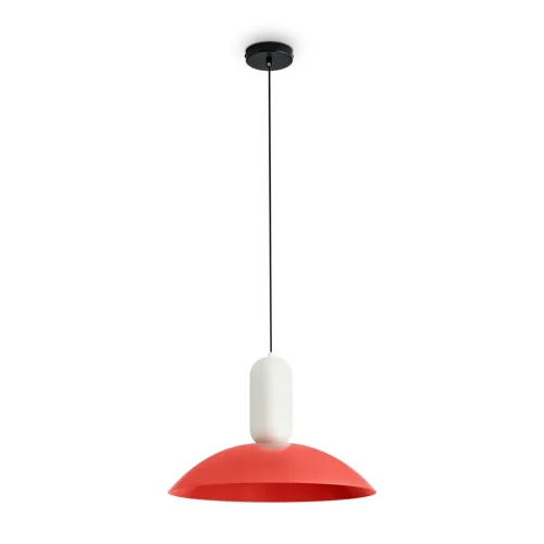 Светильник подвесной Lotus FR5551PL-01WR Freya разноцветный красный на 1 лампу, основание чёрное в стиле джапанди современный мемфис фото 15