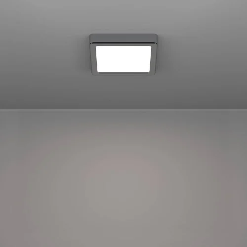 Светильник потолочный LED Fueva 901765 Eglo белый на 1 лампу, основание хром в стиле современный квадратный фото 6