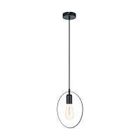 Cветильник подвесной лофт BEDINGTON 49775 Eglo чёрный 1 лампа, основание чёрное в стиле лофт 
