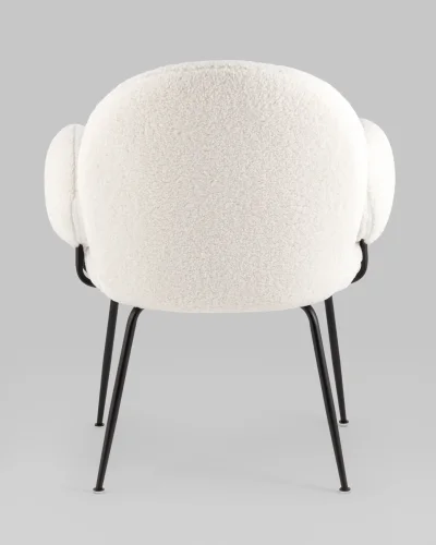 Кресло Nina, белый УТ000039073 Stool Group, /ткань тедди, ножки/металл/, размеры - *****мм фото 4