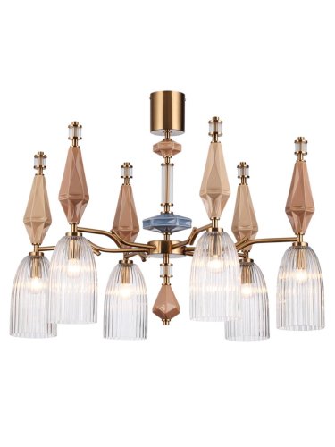 Люстра подвесная Terra 5414/6 Odeon Light прозрачная на 6 ламп, основание античное бронза латунь в стиле классический современный фото 6 Люстра подвесная Terra 5414/6 Odeon Light прозрачная на 6 ламп, основание античное бронза латунь в стиле классический современный фото 6