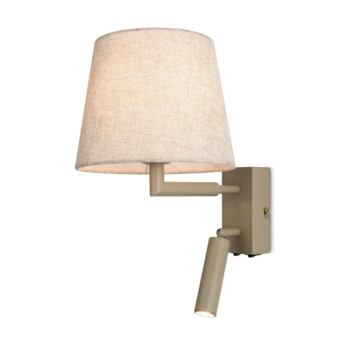 Бра с выключателем Butler FR2057WL-L5BG Freya бежевый на 1 лампу, основание бежевое в стиле классический американский кантри 