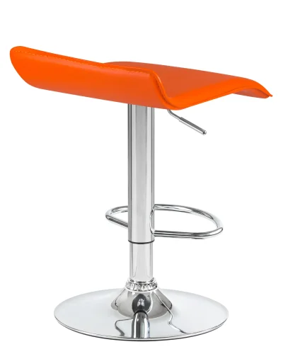 Стул барный  3013-LM TOMMY,  цвет сиденья оранжевый, цвет основания хром Dobrin, оранжевый/экокожа, ножки/металл/хром, размеры - 620*830***385*405 фото 4