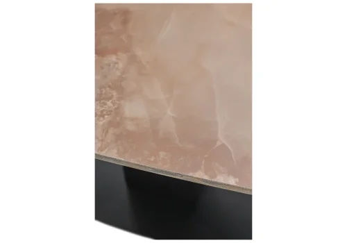 Керамический стол Balde 120 gloss amber jade solid ceramic / black 593879 Woodville столешница бежевая из керамика фото 9