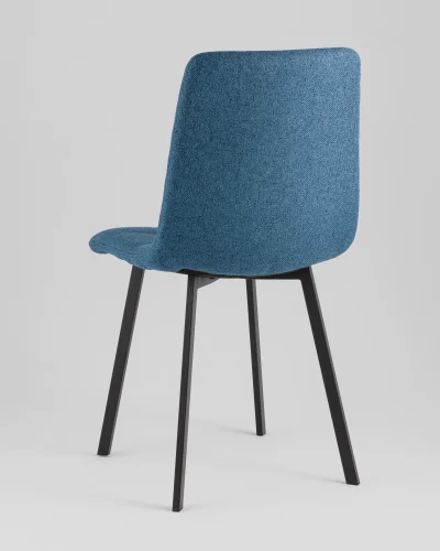 Стул Chilly, рогожка Lumos, темно-синий, сиденье УТ000039784 Stool Group, синий/рогожка, ножки/металл/чёрный, размеры - ***** фото 4