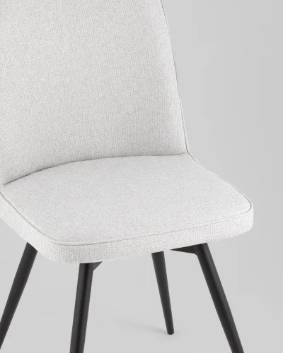 Стул Flatt, вращающийся, серый, сиденье УТ000040503 Stool Group, серый/рогожка, ножки/металл/чёрный, размеры - *855**** фото 7