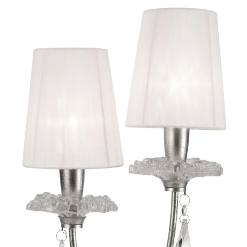 Настольная лампа SOPHIE 6306 Mantra белая 2 лампы, основание серебряное металл в стиле современный  фото 2