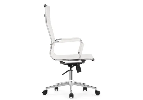 Компьютерное кресло Reus pu white / chrome 15735 Woodville, белый/экокожа, ножки/металл/хром, размеры - *1140***550*670 фото 4