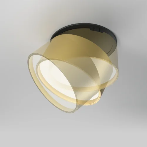 Светильник точечный LED Onda DL024-12W4K-BMG Maytoni матовый золото на 1 лампу, основание матовое золото чёрное в стиле современный хай-тек круглый фото 6
