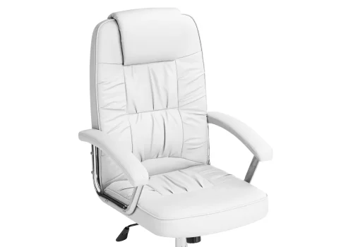 Компьютерное кресло Rik white 15548 Woodville, белый/искусственная кожа, ножки/металл/хром, размеры - ****640*660 фото 6