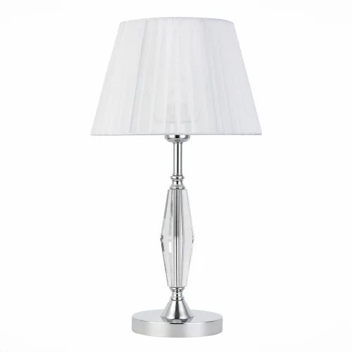 Настольная лампа Bello SL1756.104.01 ST-Luce белая серая 1 лампа, основание хром стекло металл в стиле классический  фото 2