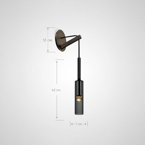 Настенное бра NIGHT WALL 140894-26 ImperiumLoft серый на 1 лампа, основание коричневое в стиле современный  фото 7