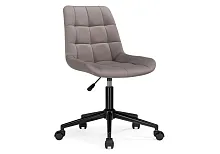 Компьютерное кресло Честер латте / черный 489816 Woodville, бежевый/велюр, ножки/металл/чёрный, размеры - *920***490*600