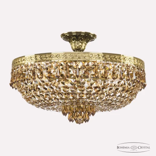 Люстра потолочная 19271/45IV G R721 Bohemia Ivele Crystal янтарная на 6 ламп, основание золотое в стиле классический sp фото 4