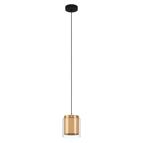 Светильник подвесной Lagunitas 99651 Eglo прозрачный золотой 1 лампа, основание чёрное в стиле модерн 