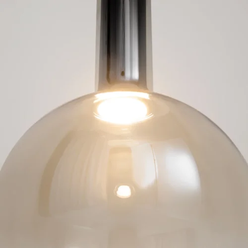Светильник подвесной LED Nebula MOD182PL-L6CG3K Maytoni прозрачный на 1 лампу, основание чёрное в стиле современный фото 2