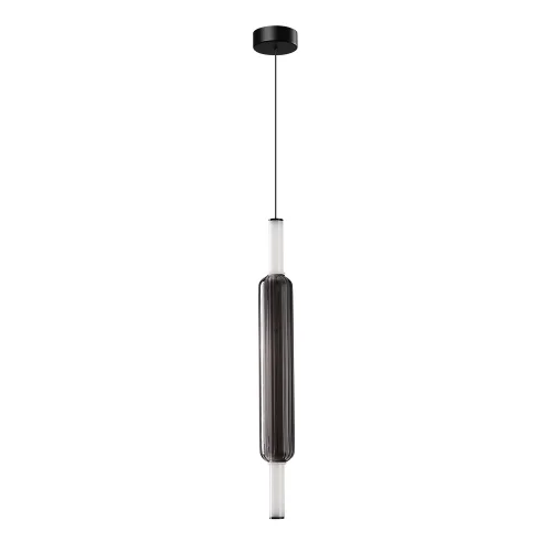 Светильник подвесной LED Rigla A6840SP-12SM Arte Lamp серый 1 лампа, основание чёрное в стиле хай-тек современный трубочки
