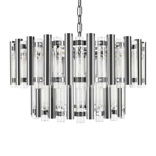 Люстра подвесная Boucle 10438/8 LOFT IT прозрачная на 8 ламп, основание никель в стиле современный фото 5 Люстра подвесная Boucle 10438/8 LOFT IT прозрачная на 8 ламп, основание никель в стиле современный фото 5