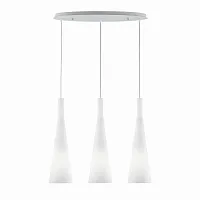 Светильник подвесной MILK SP3 Ideal Lux белый на 3 лампы, основание белое в стиле современный 