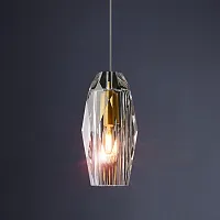 Светильник подвесной BLANCA 219232-23 ImperiumLoft прозрачный 1 лампа, основание латунь в стиле модерн 