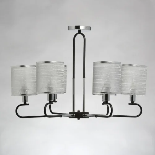 Люстра потолочная Конрад 667012406 DeMarkt серебряная на 6 ламп, основание хром в стиле модерн  фото 3