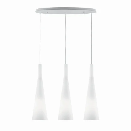 Светильник подвесной MILK SP3 Ideal Lux белый на 3 лампы, основание белое в стиле современный 