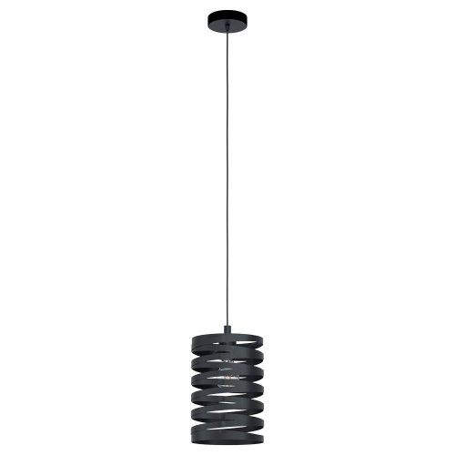 Светильник подвесной Cremella 99346 Eglo чёрный 1 лампа, основание чёрное в стиле лофт современный 