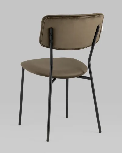 Стул Бандо велюр коричневый УТ000035324 Stool Group, коричневый/велюр, ножки/металл/чёрный, размеры - ***** фото 7