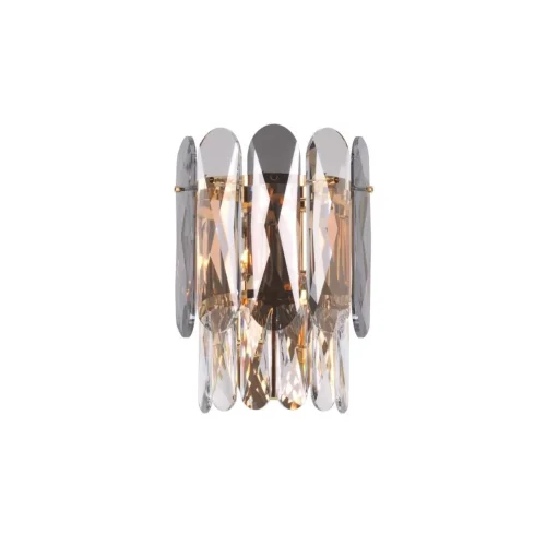Бра Lario OML-89701-02 Omnilux прозрачный на 2 лампы, основание золотое в стиле классический 