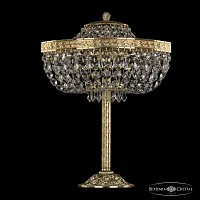 Настольная лампа 19273L6/35IV G Bohemia Ivele Crystal прозрачная 2 лампы, основание золотое металл в стиле классический sp