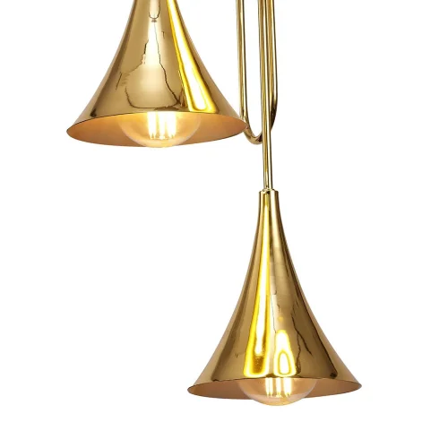 Люстра подвесная JAZZ 5896 Mantra золотая на 3 лампы, основание золотое в стиле современный  фото 4