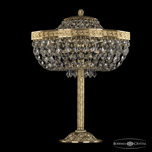 Настольная лампа 19273L6/35IV G Bohemia Ivele Crystal прозрачная 2 лампы, основание золотое металл в стиле классический sp