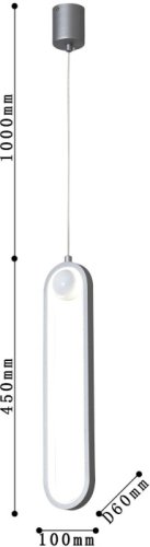 Светильник подвесной LED Altus 4222-1P F-promo матовый серебро 1 лампа, основание матовое серебро в стиле современный  фото 2