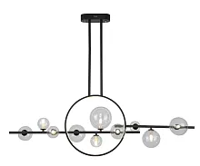 Светильник подвесной Иона 09408-10L,19 Kink Light прозрачный 10 ламп, основание чёрное в стиле современный лофт молекула шар