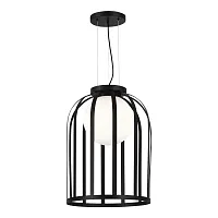 Светильник подвесной Nordic SL6129.403.01 ST-Luce чёрный белый на 1 лампу, основание чёрное в стиле минимализм 
