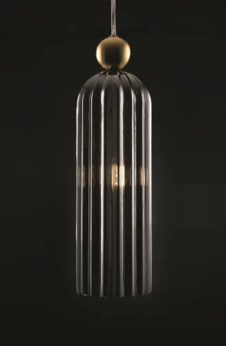 Светильник подвесной Antic MOD302PL-01GR Maytoni серый 1 лампа, основание золотое в стиле современный  фото 3