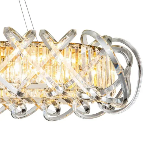 Люстра подвесная Braccia V000400 Indigo прозрачная на 12 ламп, основание золотое в стиле классический  фото 4