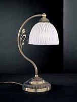Настольная лампа P 5650 P Reccagni Angelo белая 1 лампа, основание античное бронза латунь металл в стиле классический 
