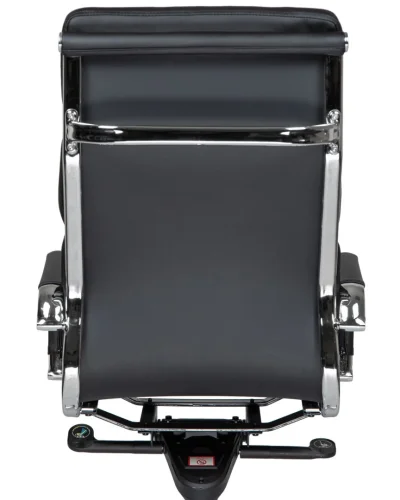 Офисное кресло для руководителей 103F-LMR ARNOLD, цвет чёрный Dobrin, чёрный/экокожа, ножки/металл/хром, размеры - 1130*1180***670*670 фото 7