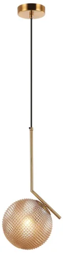 Светильник подвесной Pizano 2131/03/01P Stilfort бежевый 1 лампа, основание золотое в стиле современный шар