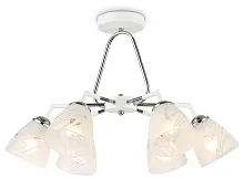 Люстра потолочная TR303292 Ambrella light белая на 6 ламп, основание белое в стиле современный классический 
